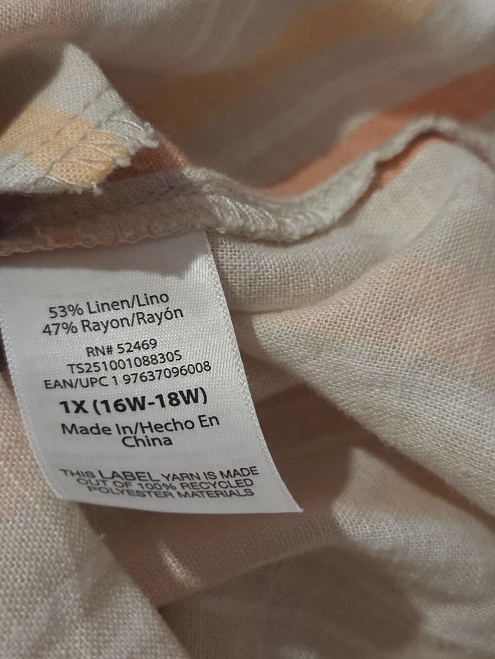 Terra & Sky Stripe Maxi Shirt Dress Plus Size 1X Coastal Cottagecore Style - Picture 3 of 7